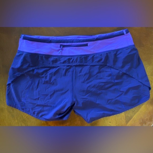 lululemon athletica Bluish/Purple Speed Shorts size 8 - Picture 2 of 3